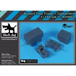 Black Dog A44002 1/144 Airport Tow Truck / Containers