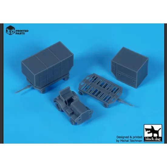 Black Dog A44002 1/144 Airport Tow Truck / Containers