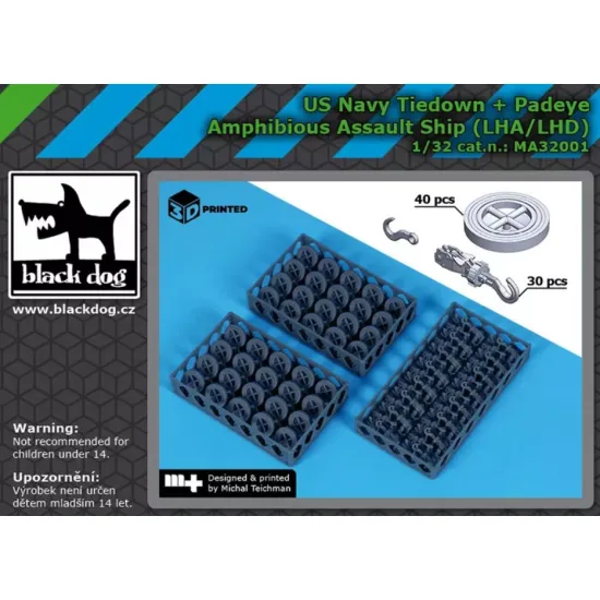 Black Dog Ma32001 1/32 Us Navy Tiedown / Padaye Lha/Lhd