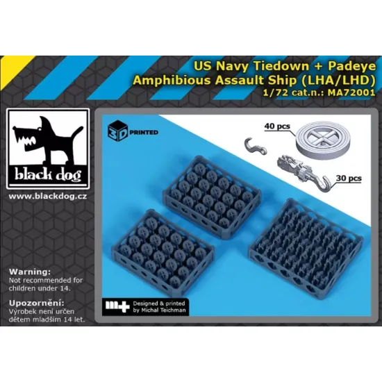 Black Dog Ma72001 1/72 Us Navy Tiedown / Padaye Lha/Lhd