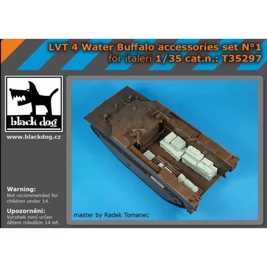 Black Dog T35297 1/35 Lvt-4 Water Buffalo Accessories Set N1 For Italeri
