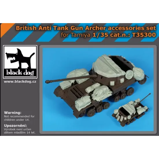 Black Dog T35300 1/35 British Anti Tank Gun Archer Accessories Set For Tamiya