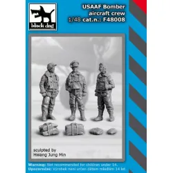 Black Dog F48008 1/48 Usaaf Bomber Aircraft Crew 3 Figures