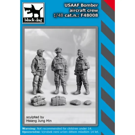 Black Dog F48008 1/48 Usaaf Bomber Aircraft Crew 3 Figures