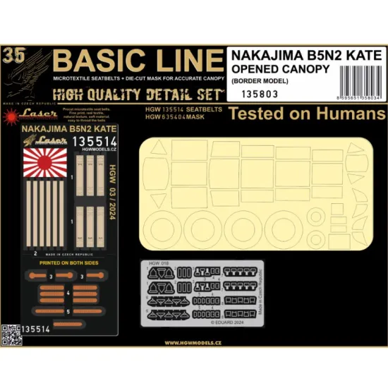 Hgw 135803 1/35 B5n2 Kate Opened C - Basic Line Accessories Kit