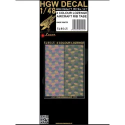 Hgw 548045 1/48 4 Colour Lozenge - Aircraft Rib Tapes Accessories Kit