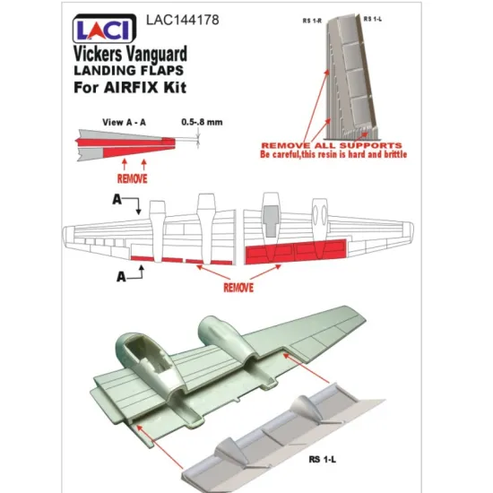 Laci 144178 1/144 Vickers Vanguard Flaps Airfix