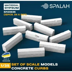 Spalah 23535 1/35 Set Of Scale Models Concrete Curbs 12 Pcs