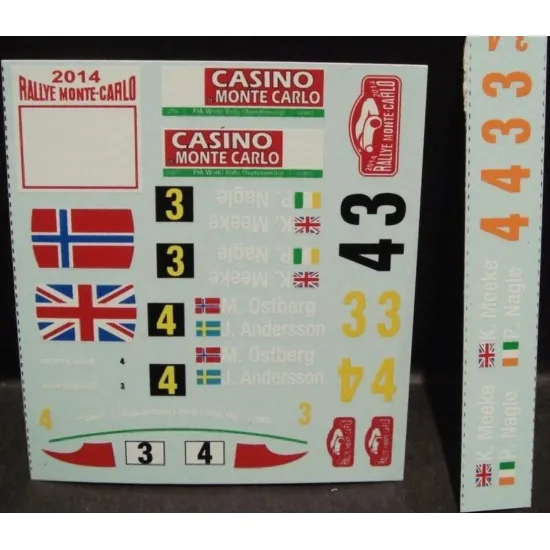 Mf-zone Dc248 1/24 Decals For Heller 80758 Citroen Ds3 Wrc Monte-carlo 14 3 4 Meeke Ostberg