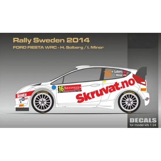 Mf-zone Dc2410 1/24 Ford Fiesta Rs Wrc Px60 Auw Skruvat.no Sweden 14 16 Solberg Minor-petrasko