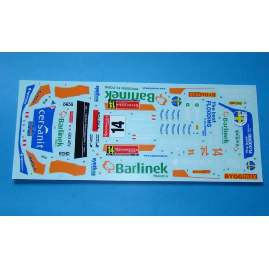 Mf-zone Dc2411 1/24 Ford Fiesta Wrc Cersanit Rally Sweden 2014 14 Solowow Baran