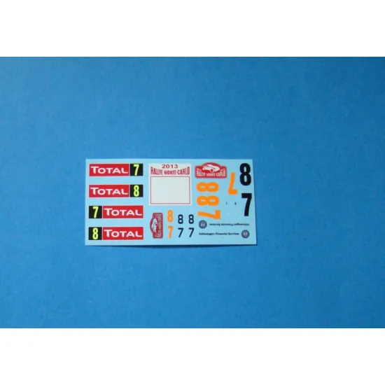 Mf-zone Dc2434 1/24 Volkswagen Polo Wrc Rallye Monte Carlo 2013 7 Latvala 8 Ogier For Belkits