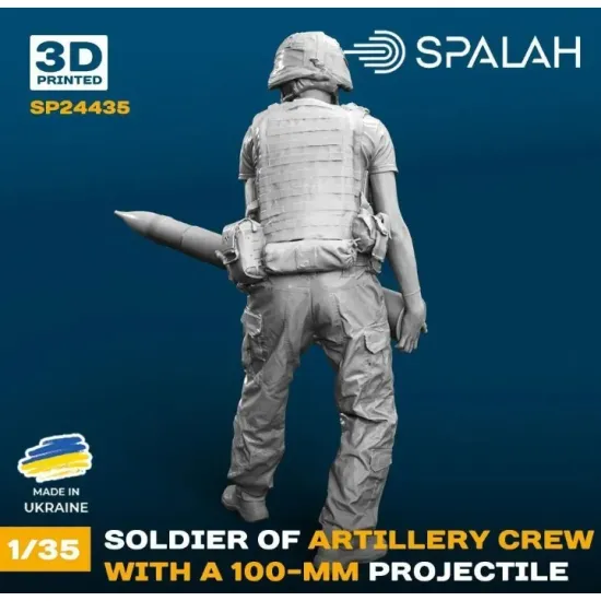 Spalah 24435 1/35 Figure Soldier Of Artillery Crew With A 100-mm Projectile
