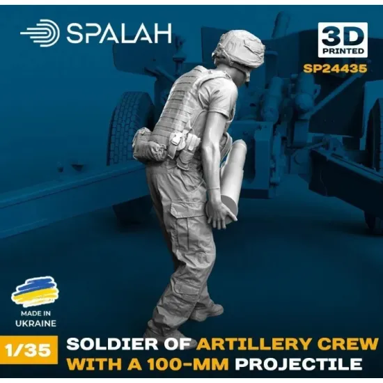 Spalah 24435 1/35 Figure Soldier Of Artillery Crew With A 100-mm Projectile