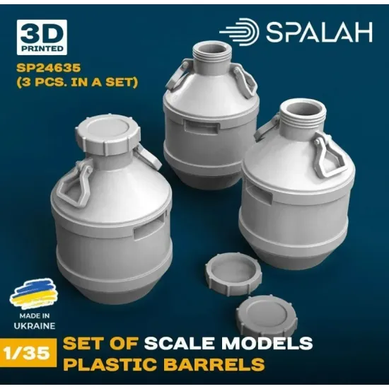 Spalah 24635 1/35 Set Of Scale Models Plastic Barrels 3 Pcs