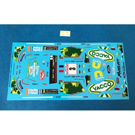 Mf-zone Dc2448 1/24 Ford Fiesta Wrc 17 Px66 Dvt Yacco 86 Rallye Monte-carlo 2018 3 Bouffier/Panseri Belkits Bel-012 Bel-013