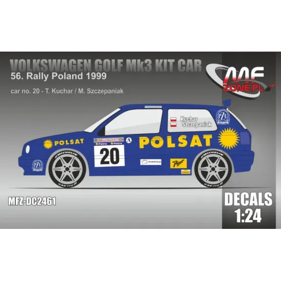 Mf-zone Dc2461 1/24 Volkswagen Golf Mk3 Kit Car Polsat Rally Poland 1999 20 Kuchar