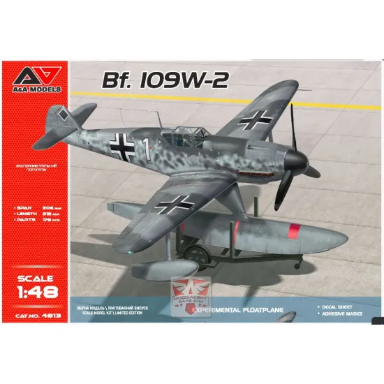 Aa Models 4813 1/48 Messerschmitt Bf-109w-1 Experimental Floatplane
