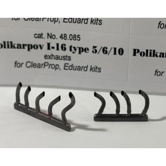 Rexx 48085 1/48 Exhausts Polikarpov I-16 Type 5/6/10 For Clear Prop, Eduard Kits