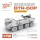 Kaliber38mm K38-U002 1/72 Eight Wheeled Armoured Personnel Carrier Apc Btr-60p Ultimate Bundle