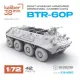 Kaliber38mm K38-M002 1/72 Eight Wheeled Armoured Personnel Carrier Apc Btr-60p Scale Model Kit