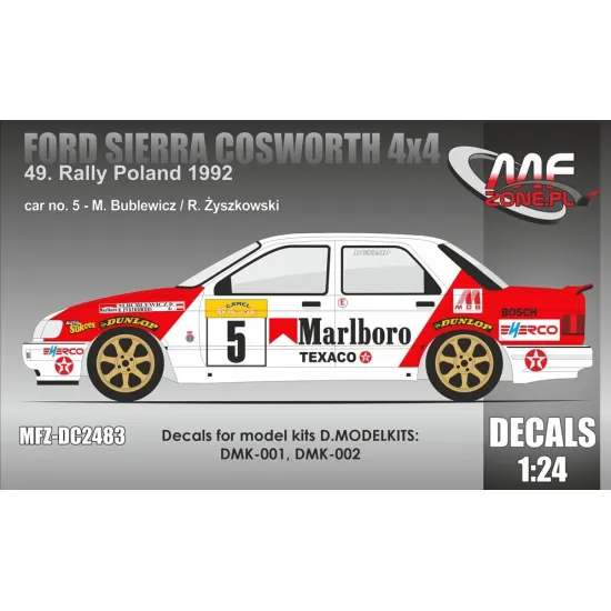 Mf-zone Dc2483 1/24 Ford Sierra Cosworth 4x4 Marlboro Rally Poland 1992