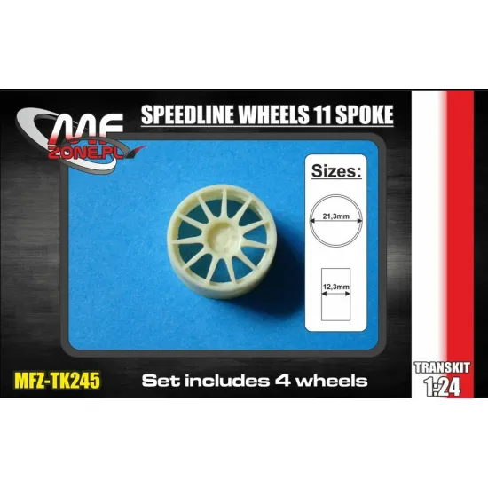 Mf-zone Tk245 1/24 Speedline Wheels 11 Spoke 5 Screw Resin Kit