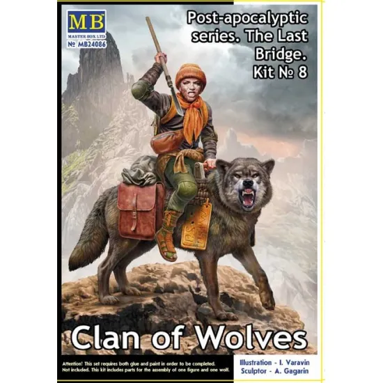 Master Box 24086 1/24 Post Apocalyptic Series The Last Bridge Kit No 8 Clan Of Wolves