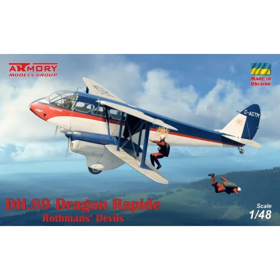 Armory Ar48014 1/48 Dh 89 Dragon Rapide Short Haul Airliner Rothmans Devils