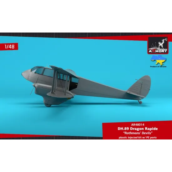 Armory Ar48014 1/48 Dh 89 Dragon Rapide Short Haul Airliner Rothmans Devils