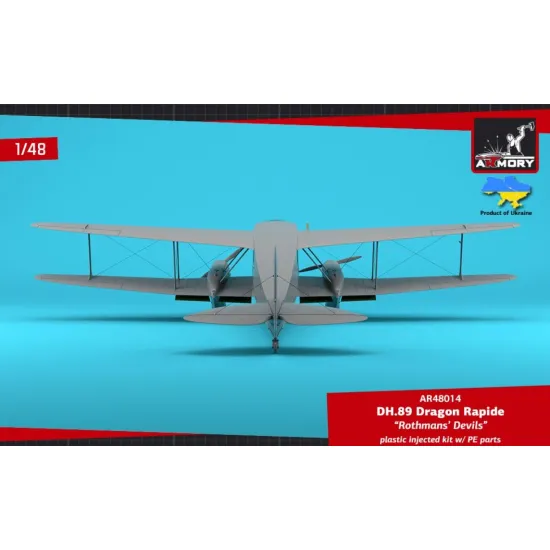 Armory Ar48014 1/48 Dh 89 Dragon Rapide Short Haul Airliner Rothmans Devils