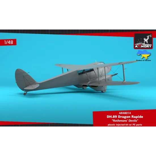 Armory Ar48014 1/48 Dh 89 Dragon Rapide Short Haul Airliner Rothmans Devils