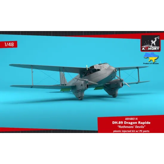 Armory Ar48014 1/48 Dh 89 Dragon Rapide Short Haul Airliner Rothmans Devils