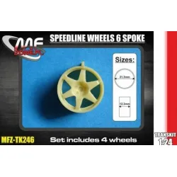 Mf-zone Tk246 1/24 Speedline Wheels 6 Spoke 5 Screw Resin Kit