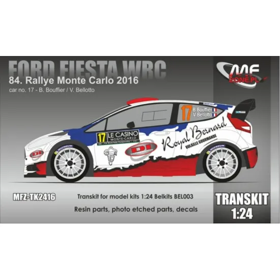 Mf-zone Tk2416 1/24 Ford Fiesta Wrc Bouffier Rallye Monte Carlo 2016 Decals, Resin Parts, P/E For Belkits