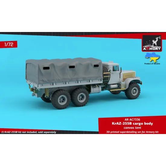 Armory Ar-ac7336 1/72 Kraz 255b Soviet 6/6 Cargo Truck Canvas Tent