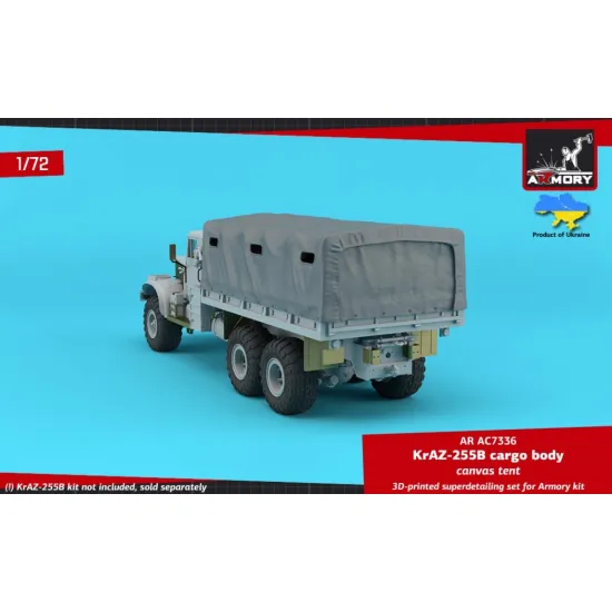 Armory Ar-ac7336 1/72 Kraz 255b Soviet 6/6 Cargo Truck Canvas Tent