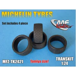 Mf-zone Tk2421 1/24 Michelin Tyres 4 Pieces Rubber Set