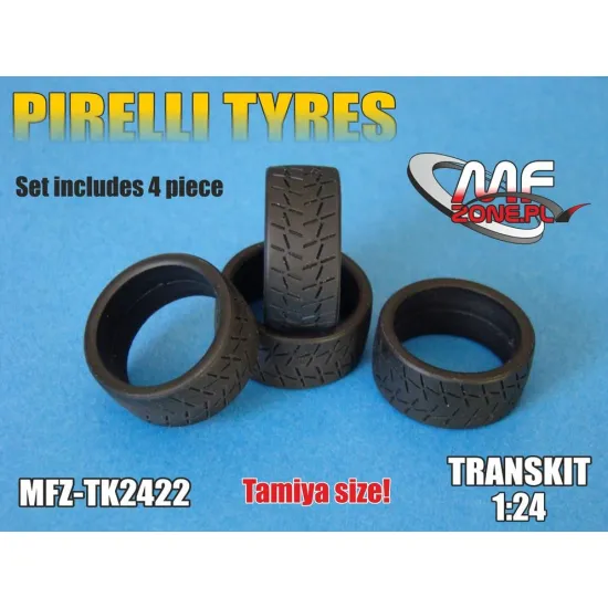 Mf-zone Tk2422 1/24 Pirelli Tyres 4 Pieces For Tamiya Rubber Set