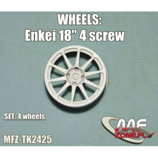 Mf-zone Tk2425 1/24 Enkei Wheels 10 Spoke 4 Screw