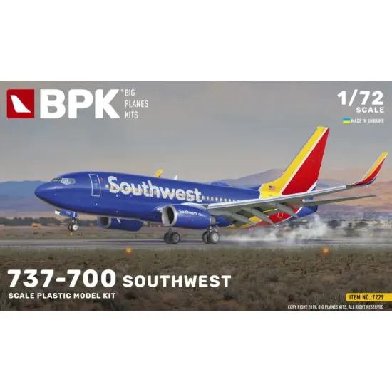 Bpk 7229 1/72 737-700 Southwest Scale Model Kit