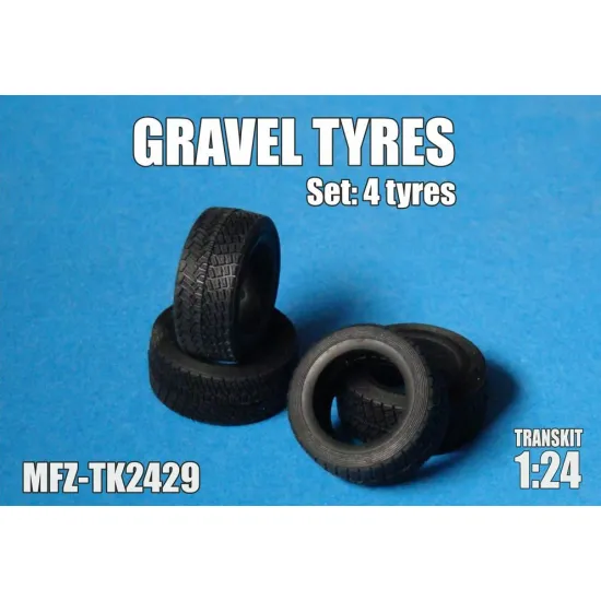 Mf-zone Tk2429 1/24 Gravel Tyres 4 Pieces Rubber Set