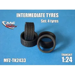 Mf-zone Tk2433 1/24 Intermediate Rally Tyres 4 Pieces Rubber Set