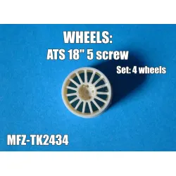Mf-zone Tk2434 1/24 Ats Wheels 5 Screw Resin Kit
