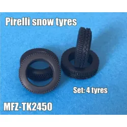 Mf-zone Tk2450 1/24 Pirelli Snow Tyres 4 Pieces Rubber Set