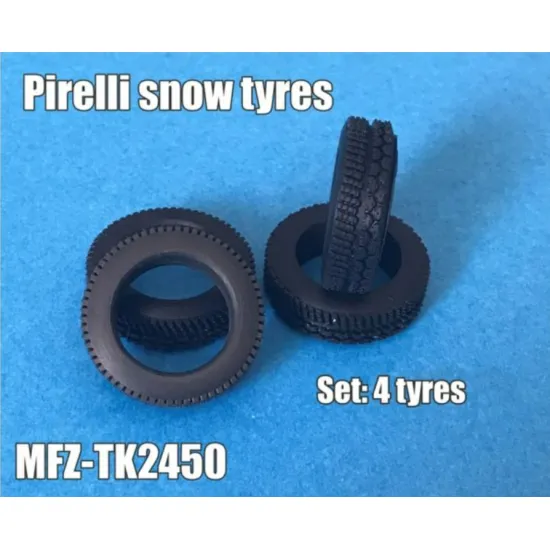 Mf-zone Tk2450 1/24 Pirelli Snow Tyres 4 Pieces Rubber Set