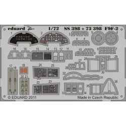 Photoetched set F9F-2 Panter Color, for HobbyBoss kit 1/72 Eduard SS398