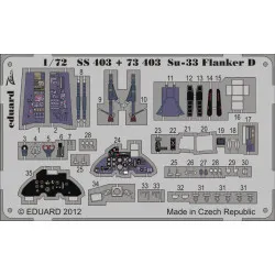 Photoetched set Sukhoi Su-33 Flanker D (self adhesive), for Hasegawa kit 1/72 Eduard SS403