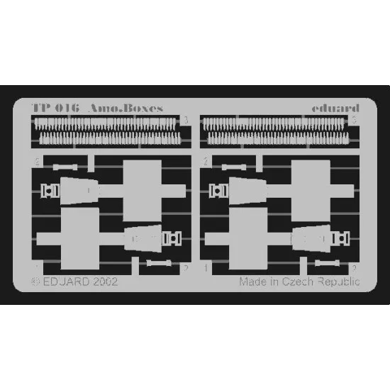 Photoetched set U.S. Modern cal. 0.30 ammo boxes 1/35 Eduard TP016