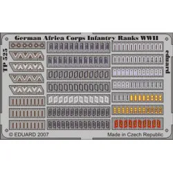 Photoetched set German Africa Corps Infantry ranks WWII 1/35 Eduard TP525